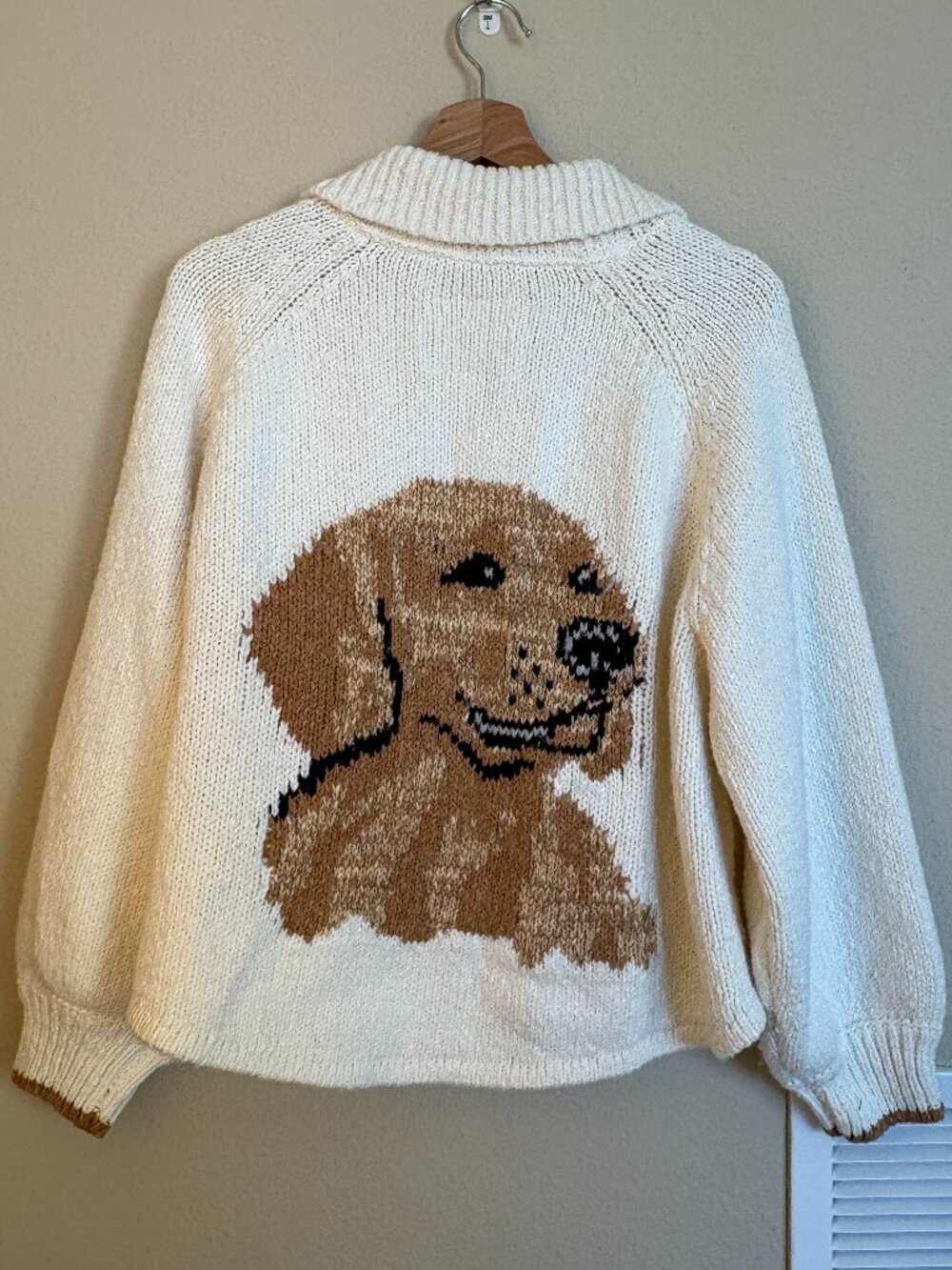 The Jesse Dog Icon Cardigan Sweater by Pilcro